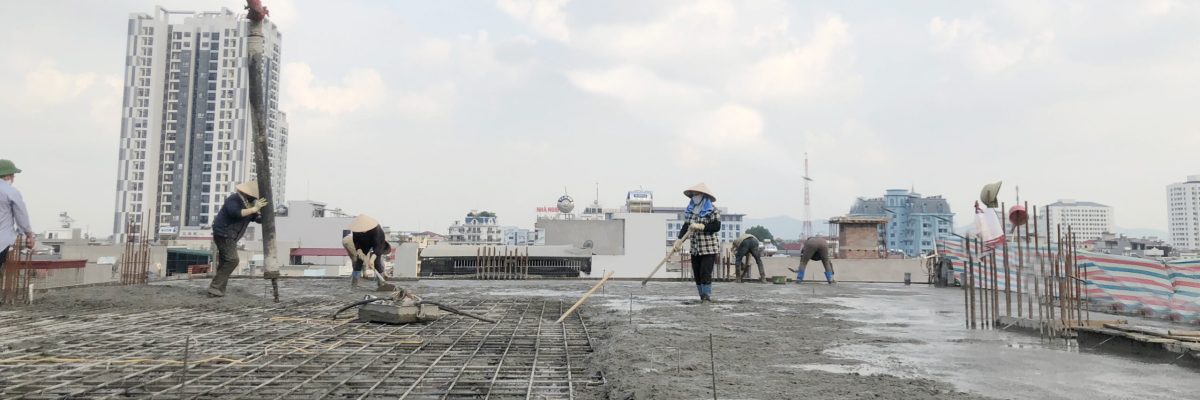 công tác bê tông trong sàn phẳng không dầm